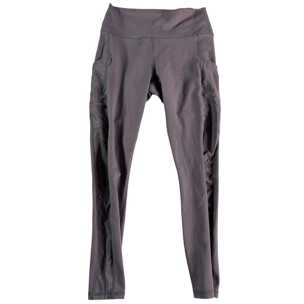 Fabletics PowerHold Leggings Womens S Gray High Waisted Pocket Athletic Yoga